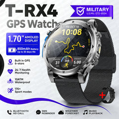 ساعة ذكية T-RX4 Ultra GPS جديدة لعام للرجال،