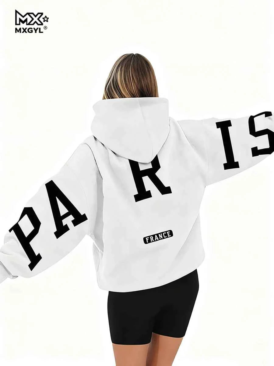 European And American Loose Casual Pullover Hoodie Sweatshirt Coat Printed Letter Pattern High Street Hip-Hop Trendy Men Women