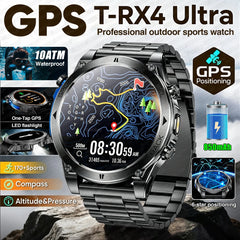 ساعة ذكية T-RX4 Ultra GPS جديدة لعام للرجال،