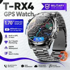 ساعة ذكية T-RX4 Ultra GPS جديدة لعام للرجال،