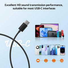 سماعات سلكية احترافية بصوت محيطي نقي - متوافقة مع USB-C
