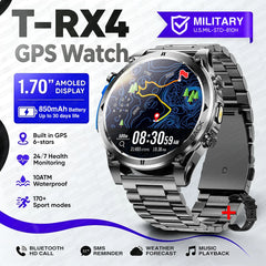 ساعة ذكية T-RX4 Ultra GPS جديدة لعام للرجال،